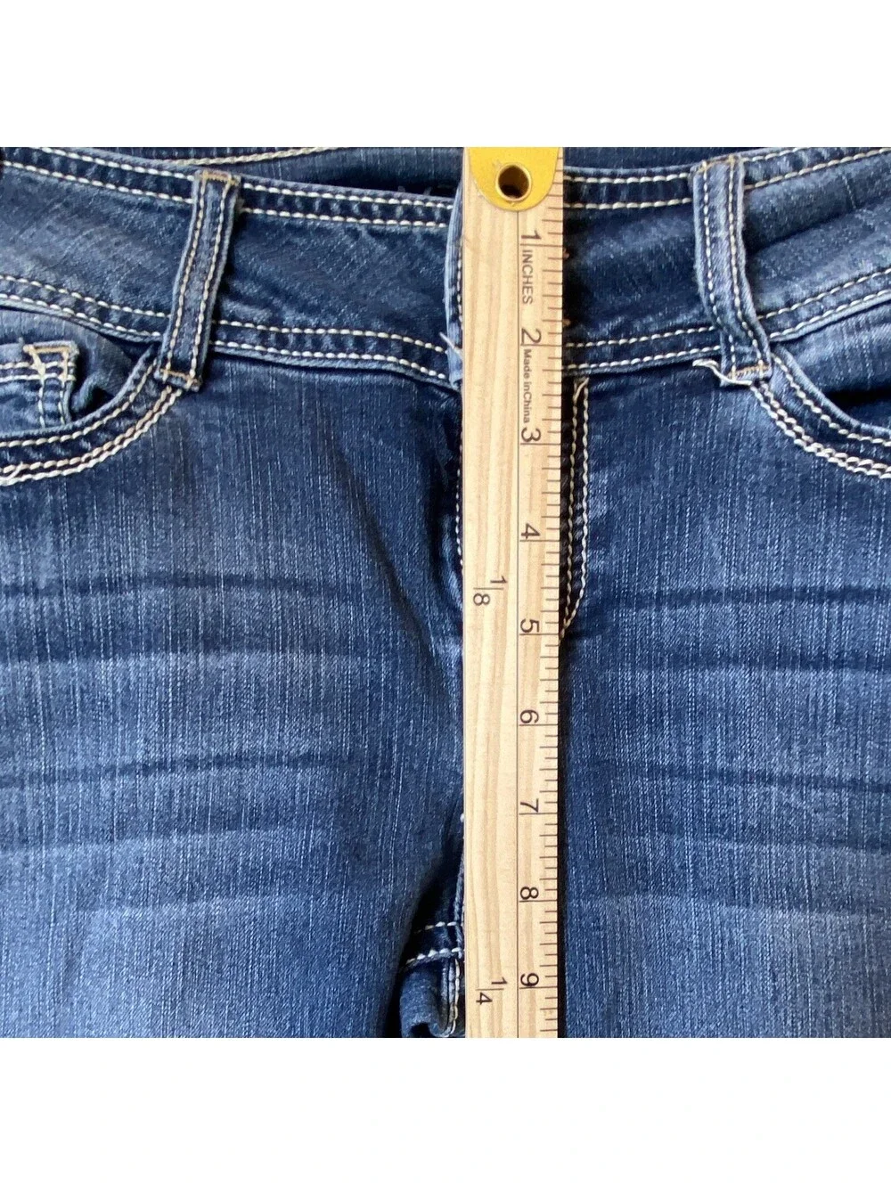 WallFlower Girls Bootcut Stretch Denim Jeans Blue Size 7 Adjustable Waist